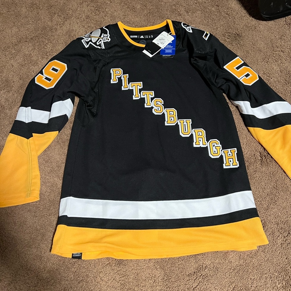 Authentic Adidas Pittsburgh Penguins Jake Guentzel Jersey